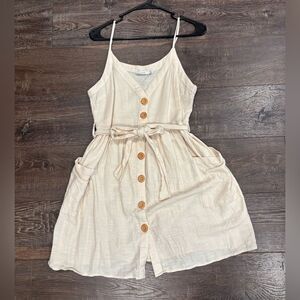 LUSH Cream 100% Cotton Natural Fiber Dress Lightweight